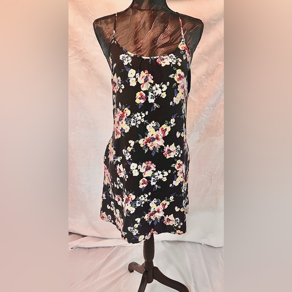 Floral Black Dress